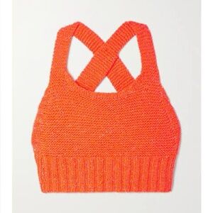 Helmut Lang Vibrant Orange Knit Top